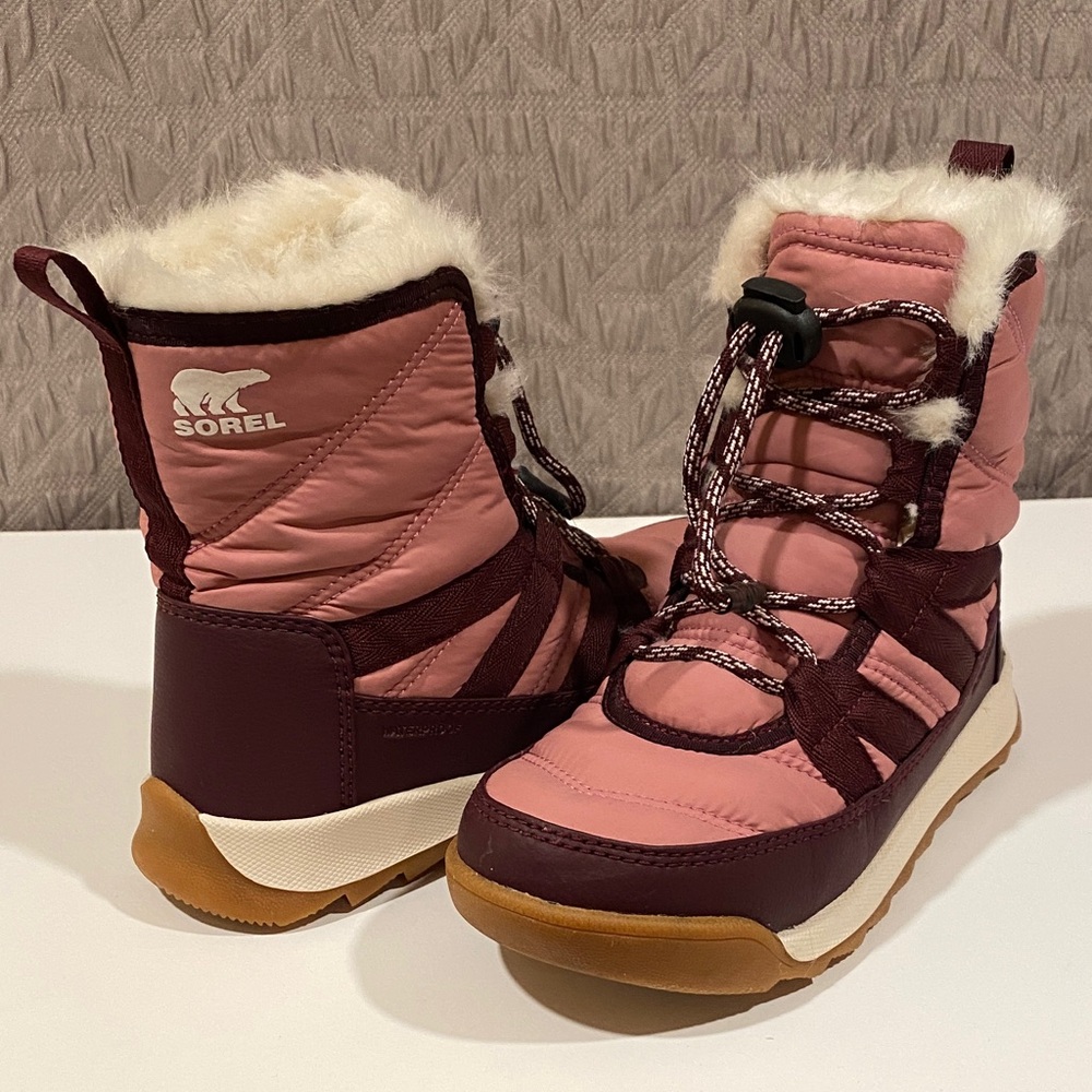 Sorel Pink and Burgundy Snow Boots